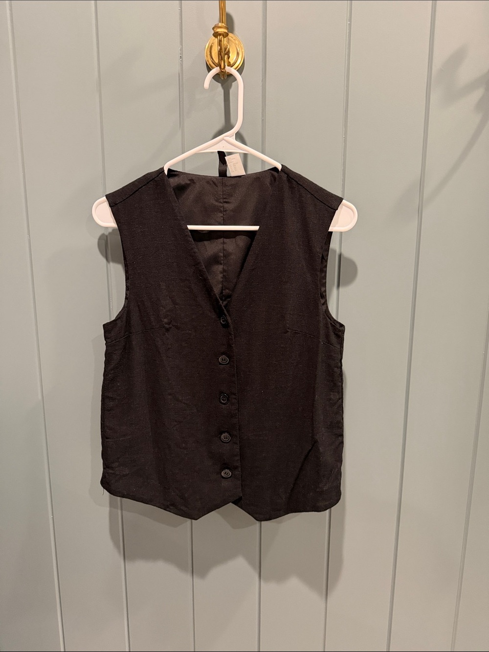 H&M Linen blend black vest